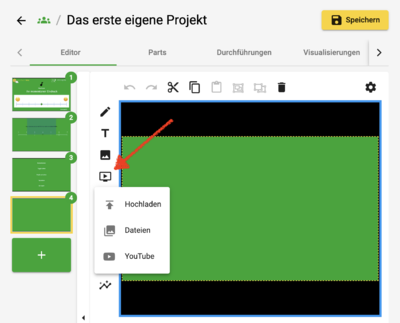 Medien zu einem Part hinzufügen